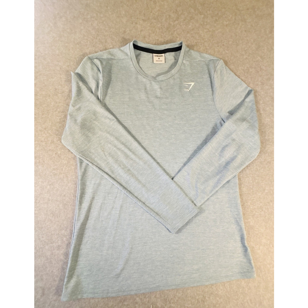 Gymshark Womens Long Sleeve‎ Top Medium Blue Athletic Workout Shirt